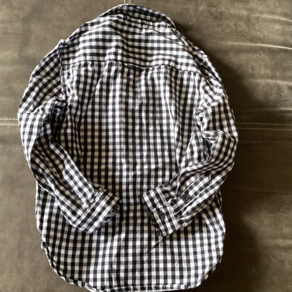 Denim & Flower black and white checked button down 5/6 - Picture 3 of 3